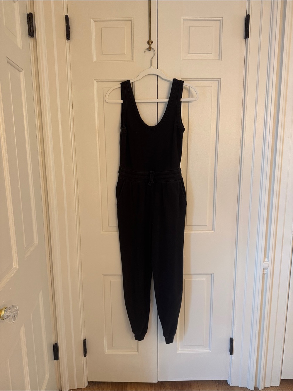Everlane Black Sleeveless Knit Jumpsuit